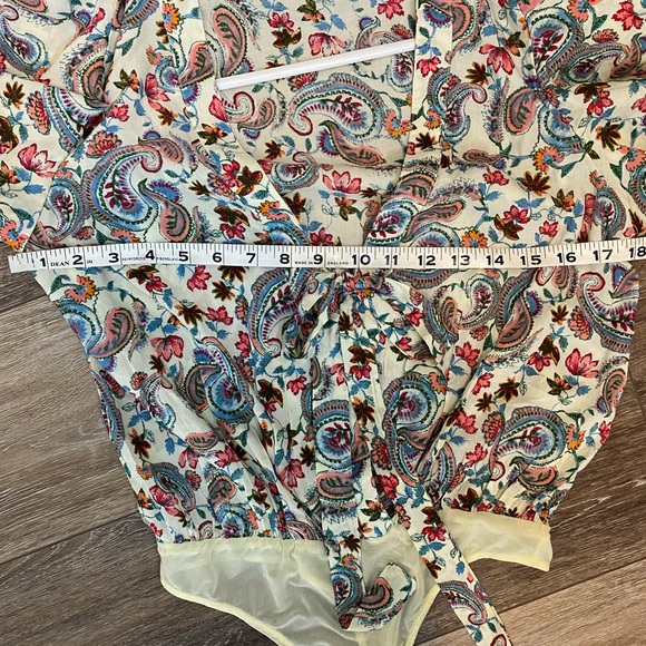 Free People Intimately XS Bodysuit Floral Print “Call Me Later” - Picture 9 of 10